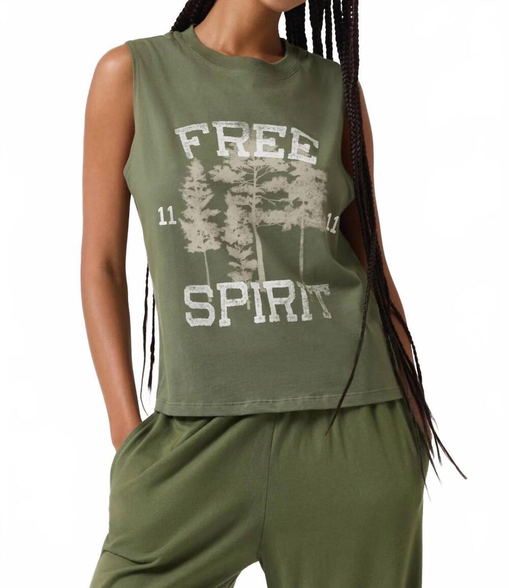 NEW SPIRITUAL GANGSTER free spirit vibe tank top in hunter green